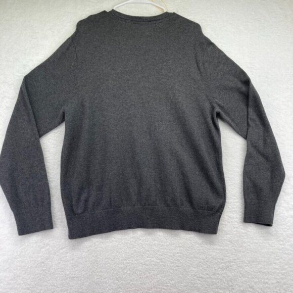 Eddie Bauer Mens Crewneck Sweater Size Large Charcoal Gray Long Sleeve - Picture 3 of 8